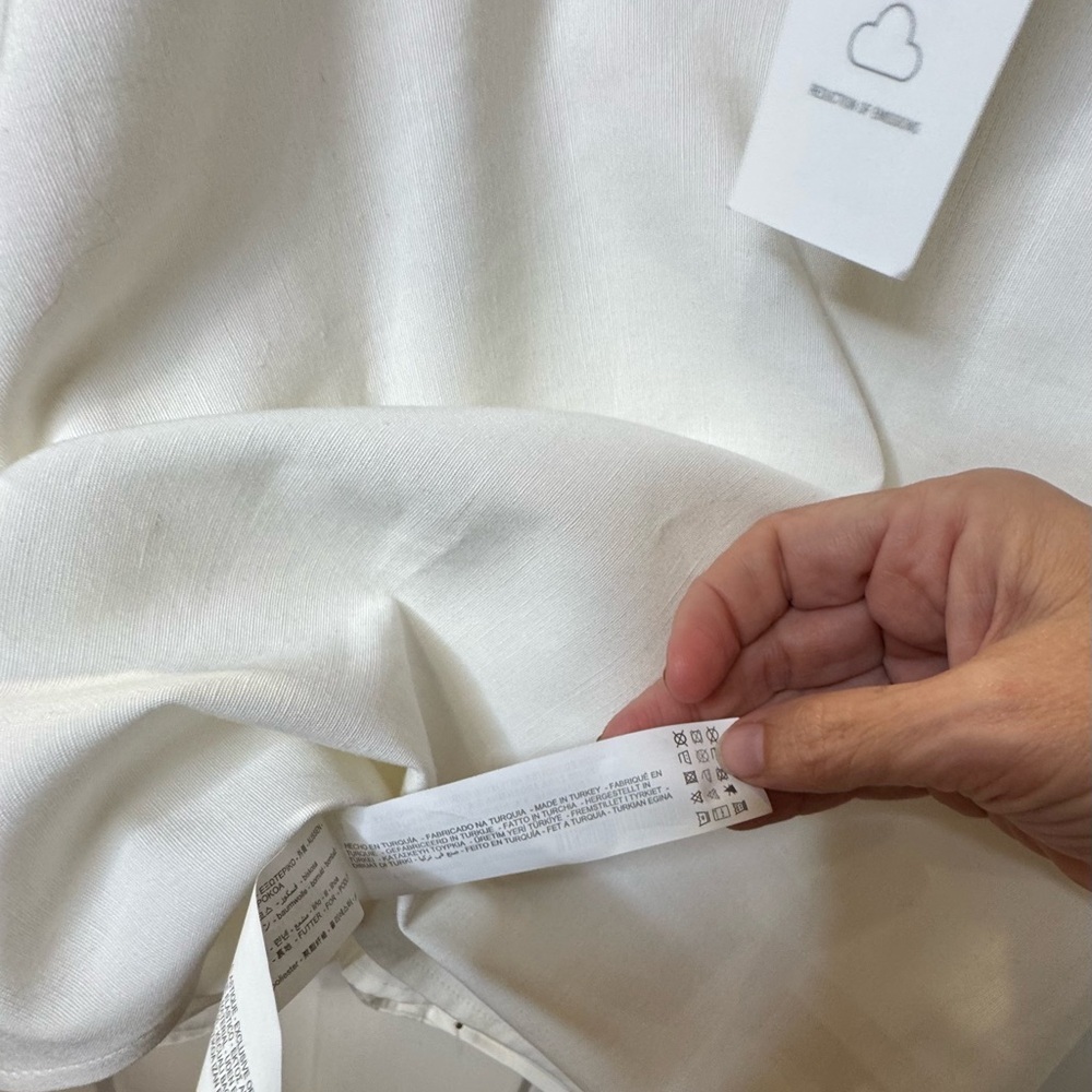 Zara White short mini dress size Large new with tags NWT size Large - Picture 11 of 14